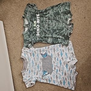 Set of 2 little boy rompers both 18m